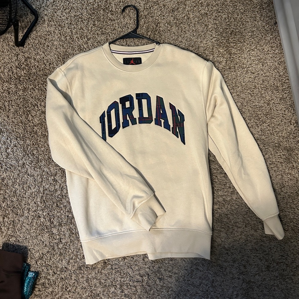 Jordan Cream Crewneck Sweater for Men
